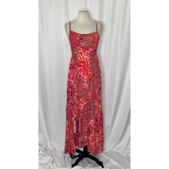 FREE PEOPLE Intimately Forever Yours Smocked Slip Dress Maxi Floral‎ Medium - Picture 3 of 16